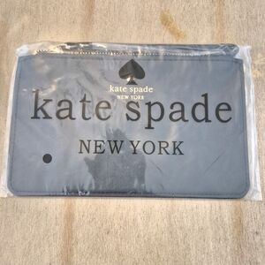 Kate Spade Black Zipper Pouch Wristlet Makeup Pencil Bag New